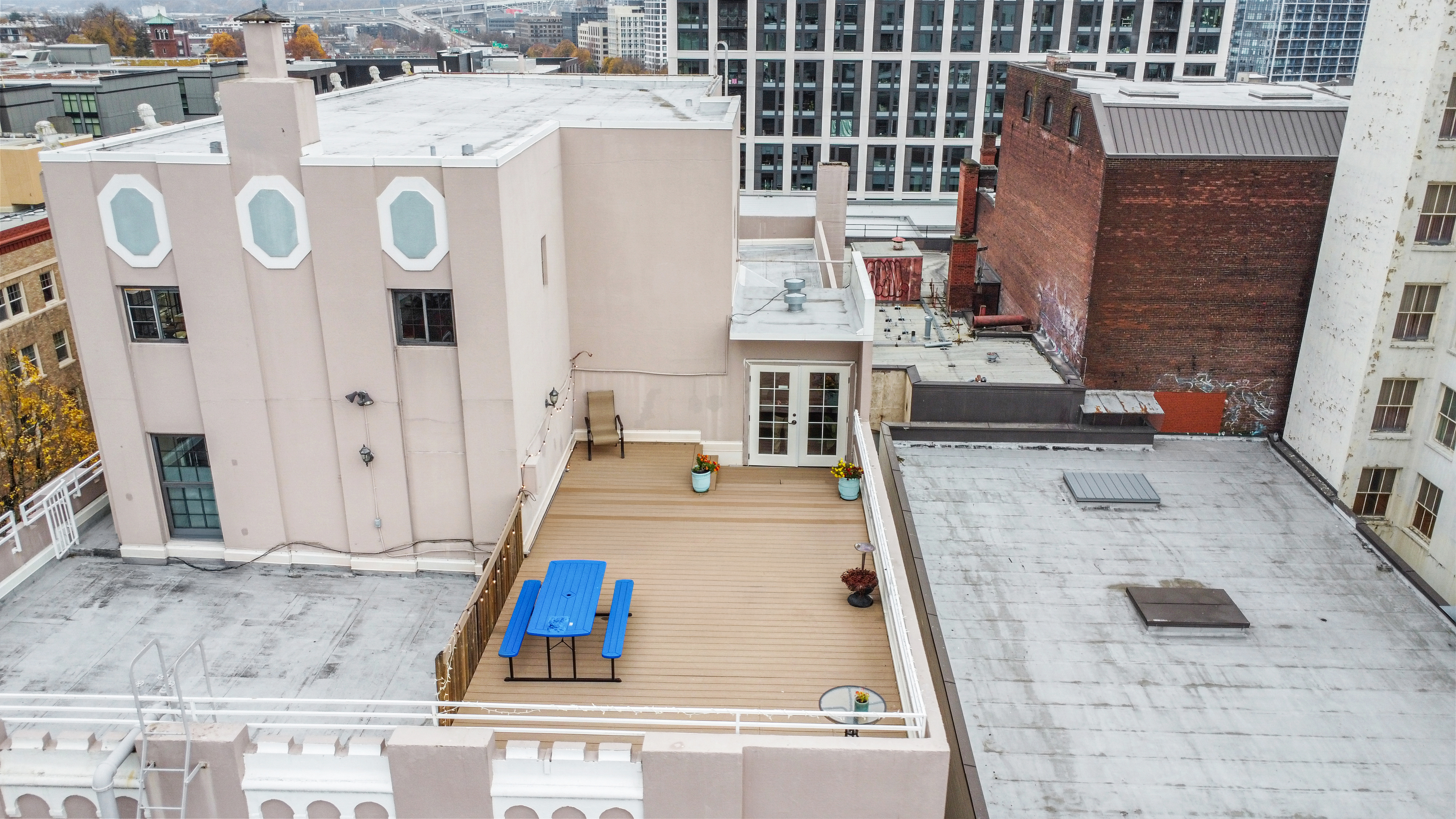 Portland aerial drone photography urban building