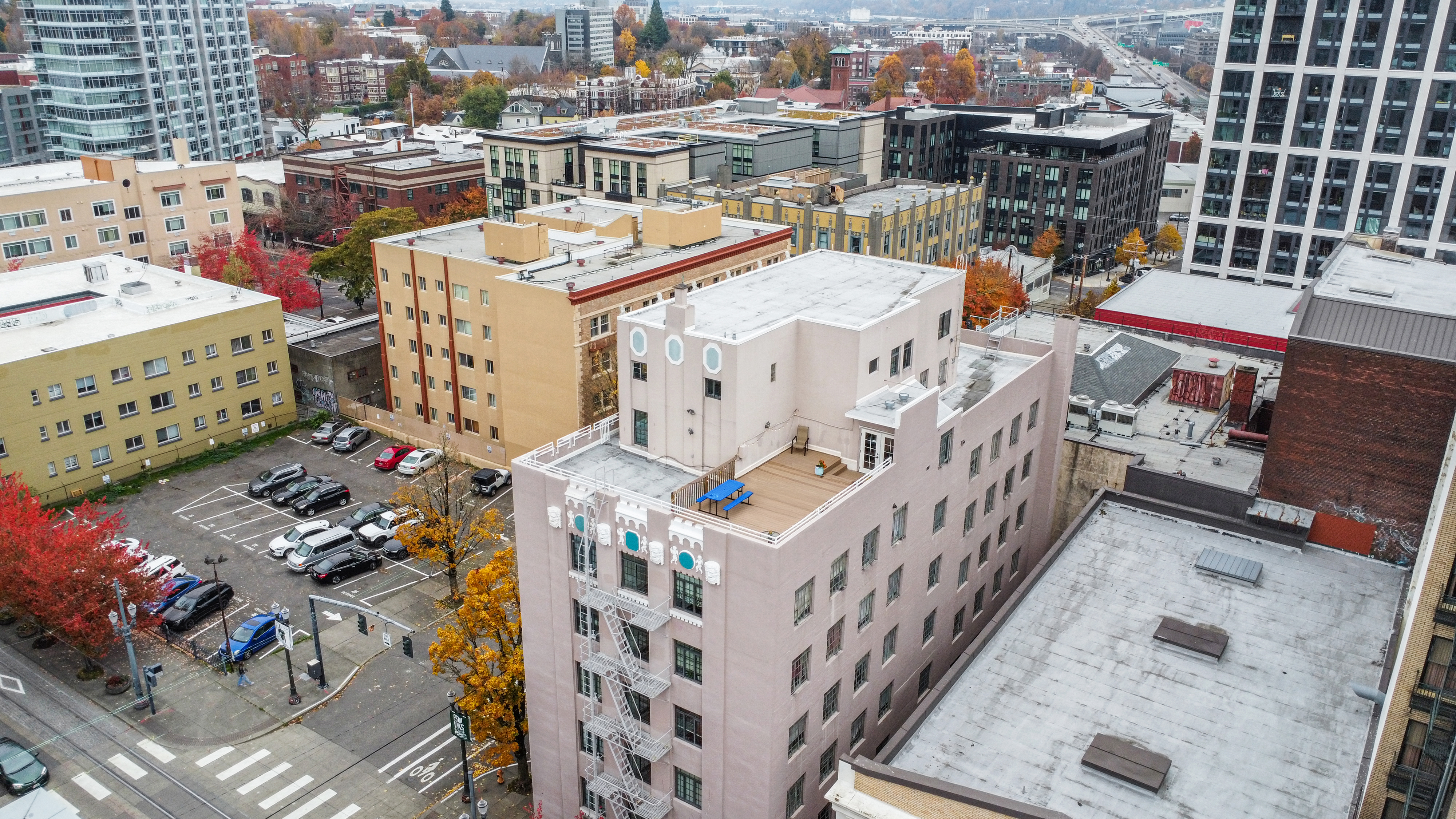 Portland aerial drone neighborhood photography