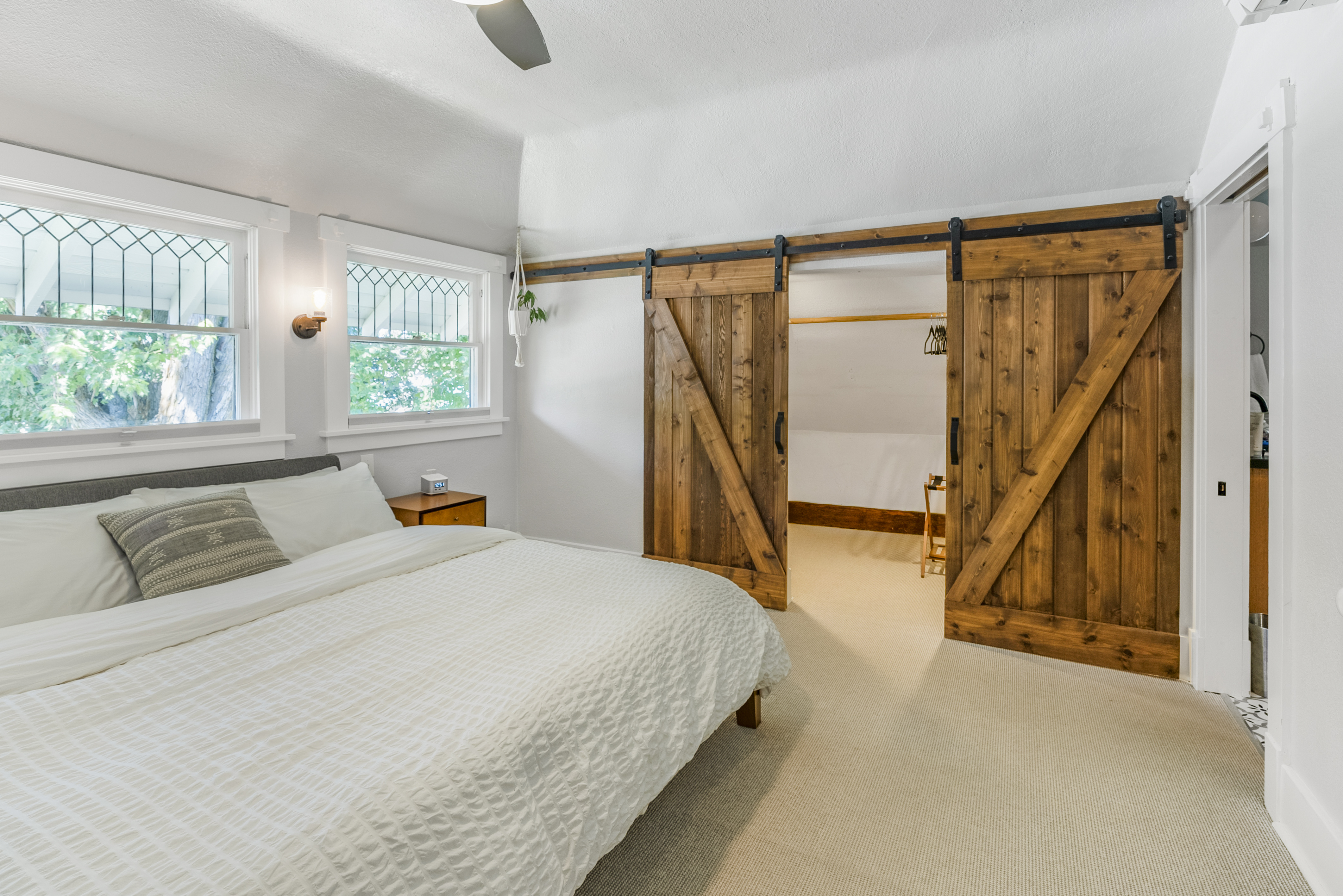 Portland real estate primary bedroom interior photography